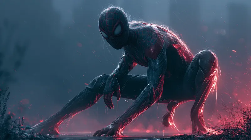 Dark Symbiote Miles Morales Wallpaper wallpaper