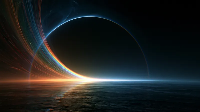 Cosmic Rainbow Arc Wallpaper wallpaper