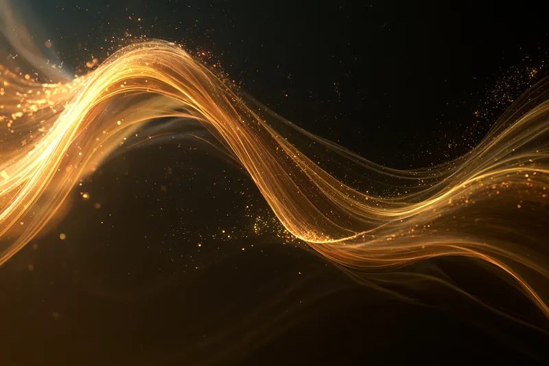 Golden Light Wave wallpaper