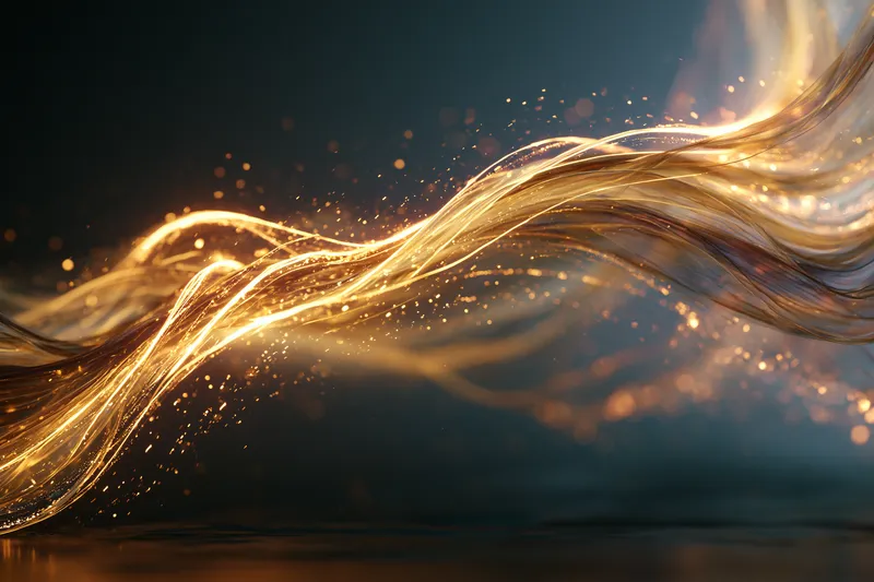 Golden Light Waves wallpaper
