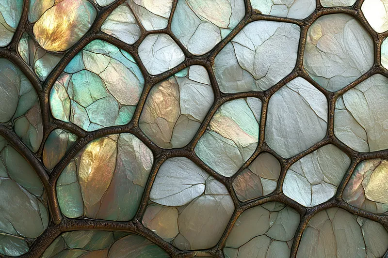 Iridescent Mosaic Glass Detail Wallpaper wallpaper