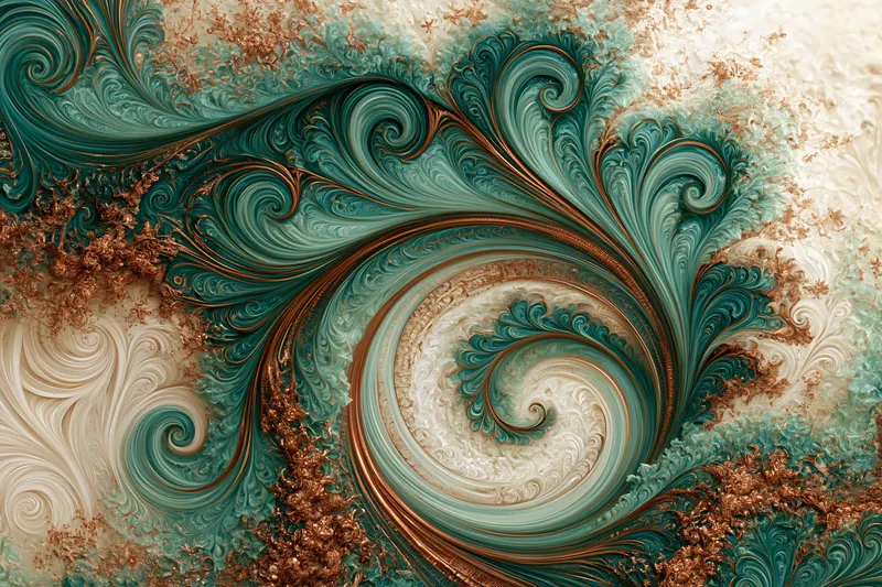 Create Fantasy Ornament Background With Cream Dominant wallpaper