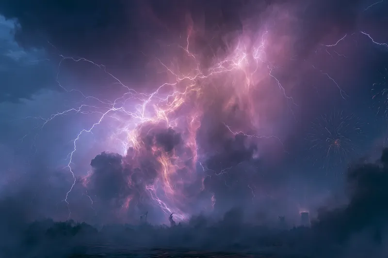 Violent Purple Thunderstorm Wallpaper wallpaper