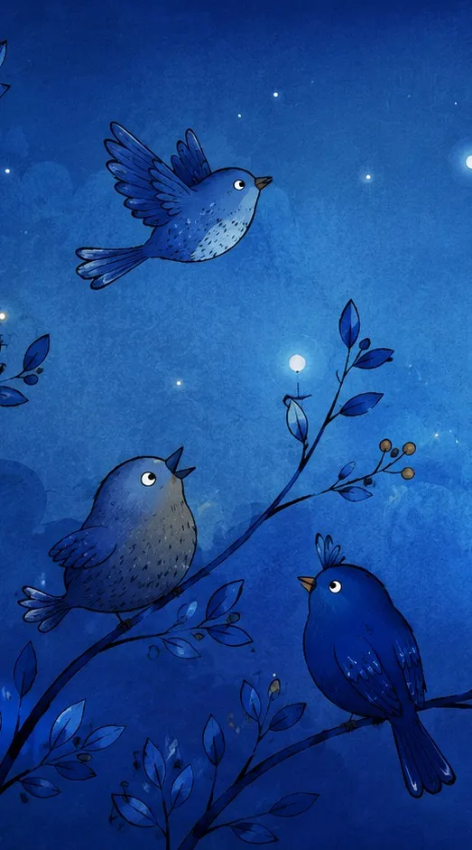 Blue Birds (Mobile) wallpaper