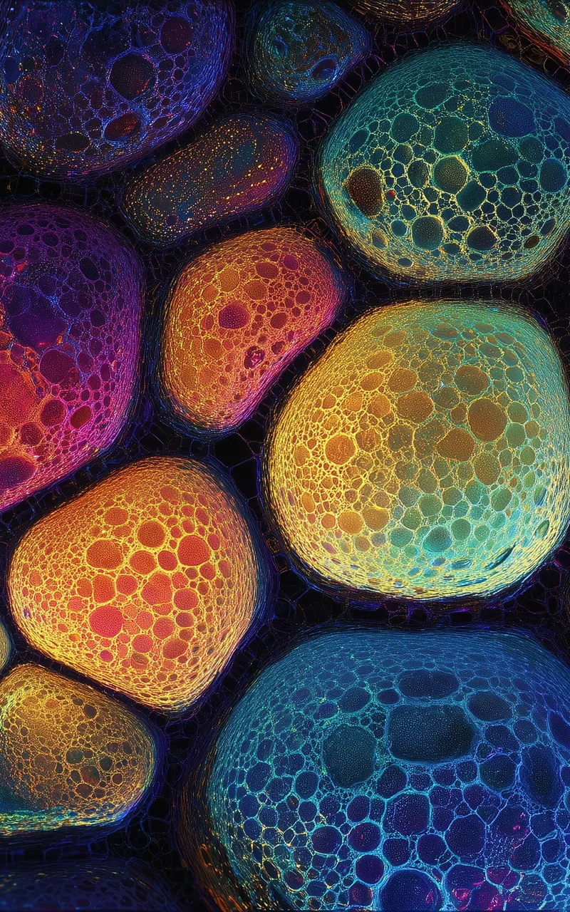 Chromatic Cell Clusters (Mobile) wallpaper